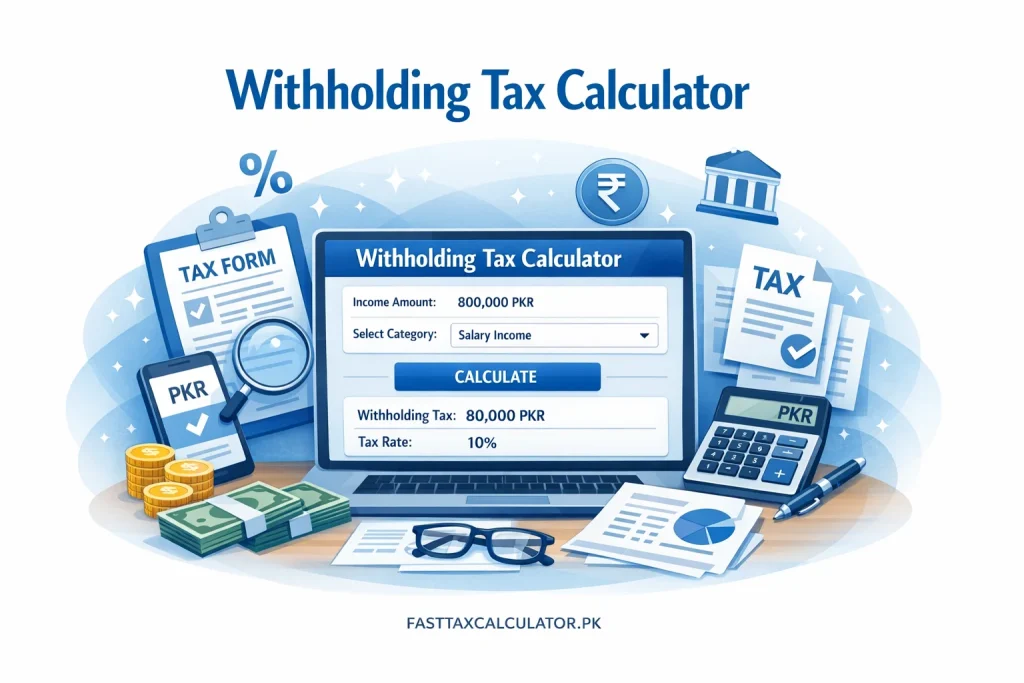 Cash Withdrawal Withholding Tax Calculator 2026 Pakistan