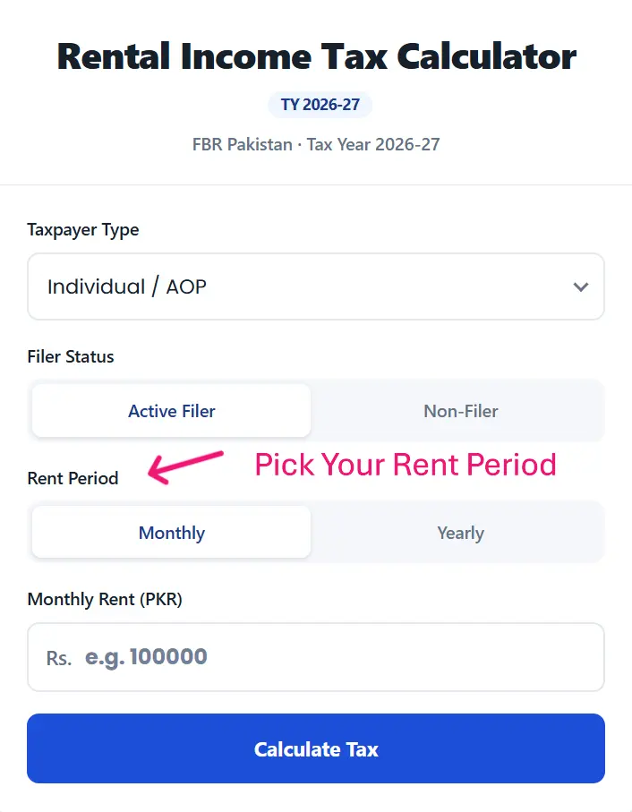 Pick Your Rent Period