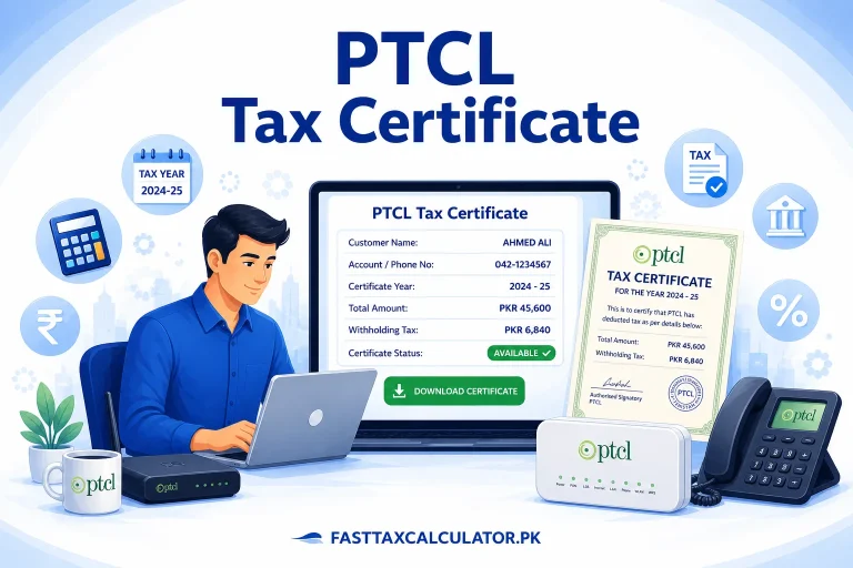PTCL Withholding Tax Certificate – Download, PDF & Online Method