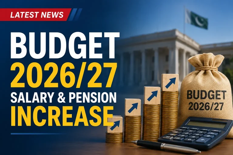 Budget 2026 27 Salary & Pension Increase Latest News Pakistan